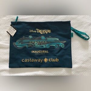 Disney Teal Zip Pouch with Turquoise Trim - perfect for wet swimsuits -